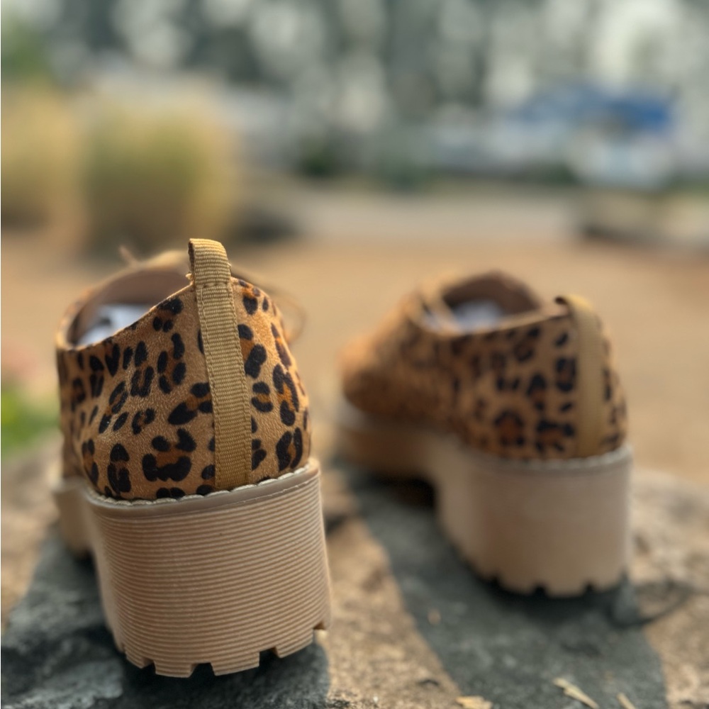 Cheetah Print Platform Boot, Size 7 - image 1